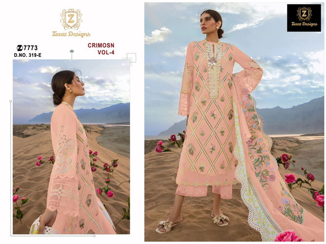 Ziaaz Designs Crimosn Vol 4 Pakistani Suits Catalog
